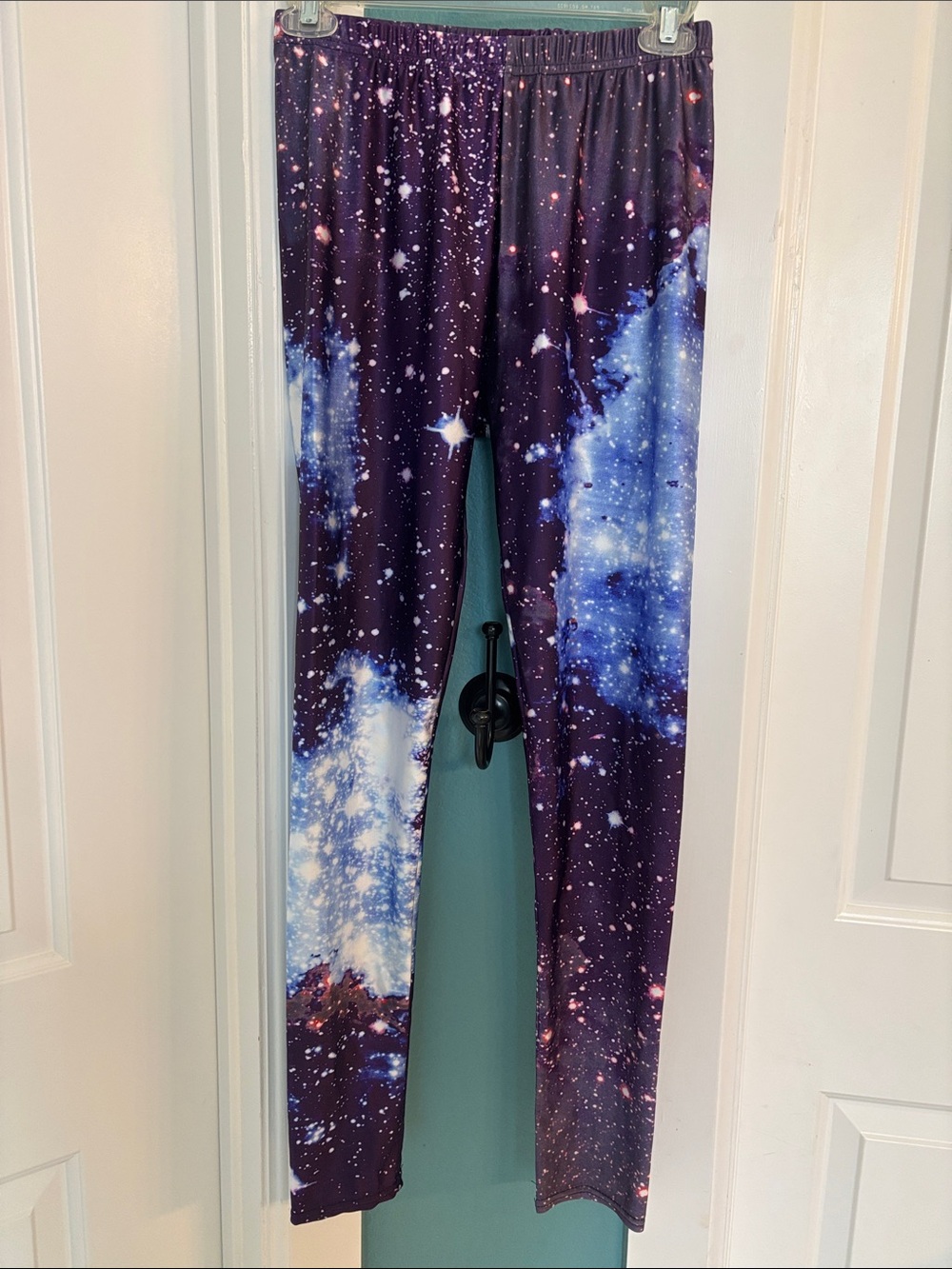 Lotus Leggings Women's Galaxy Print Leggings - Purple & Blue